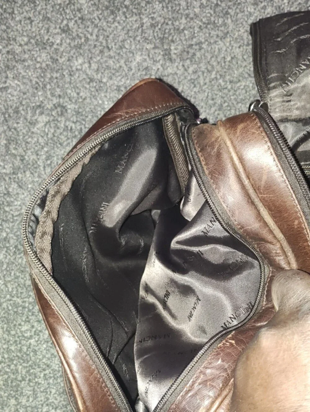 Mancini Brown Leather Bag